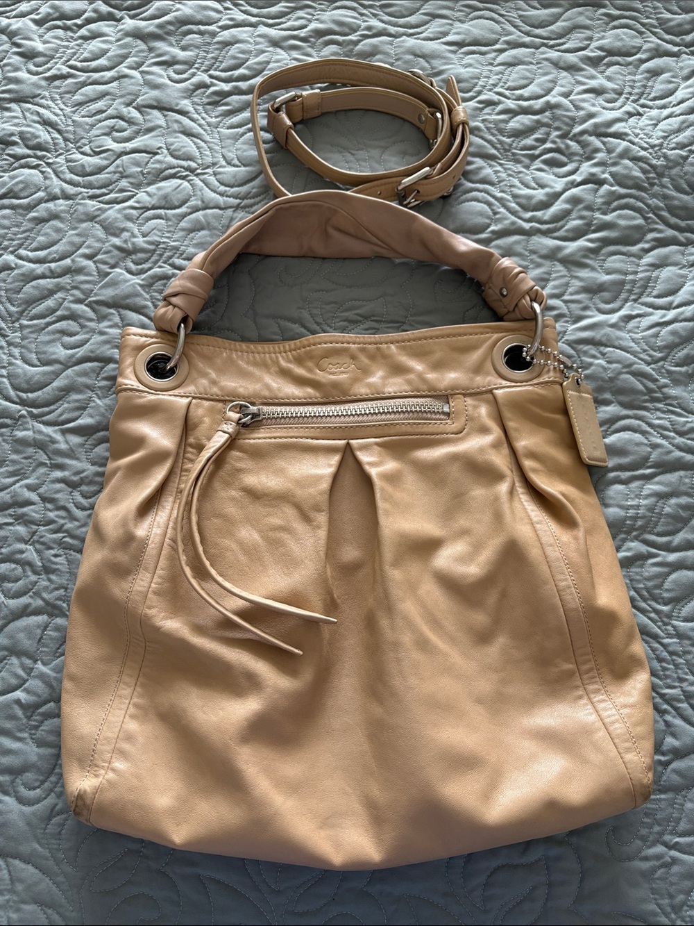 Coach Parker Hippie Leather Shoulder Bag with Top Handle